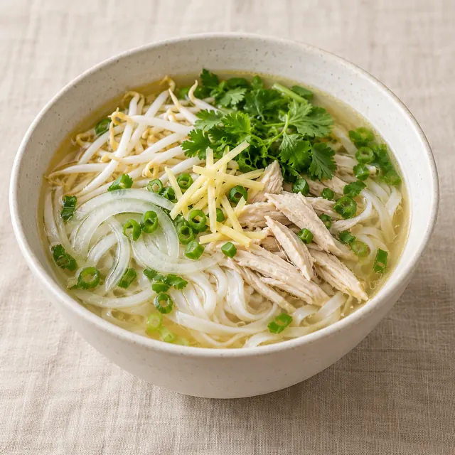 Phở gà gừng hành